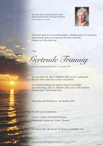 Parte von Gertrude Traunig