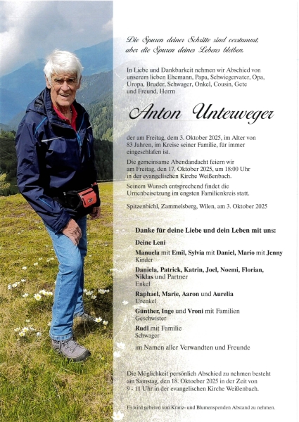 Parte von Anton Unterweger