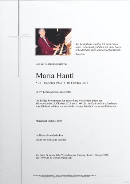 Parte von Maria Hantl