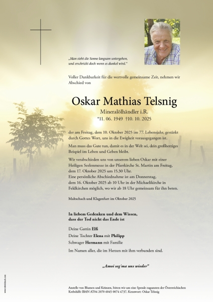 Parte von Oskar Mathias  Telsnig