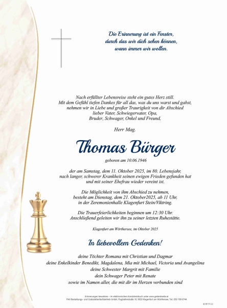 Parte von Thomas  Bürger