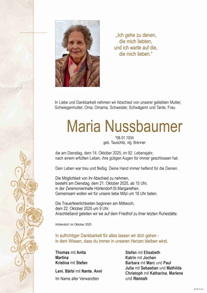 Parte von Maria  Nussbaumer