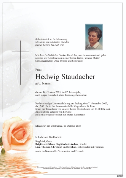 Parte von Hedwig Staudacher
