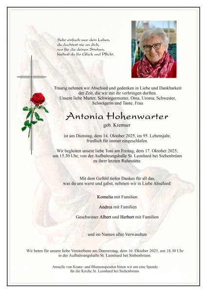Parte von Antonia Hohenwarter