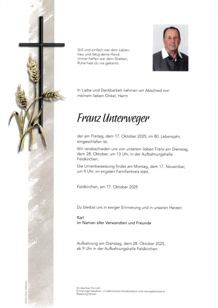 Parte von Franz  Unterweger