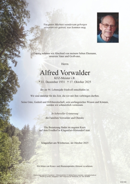 Parte von Alfred Vorwalder