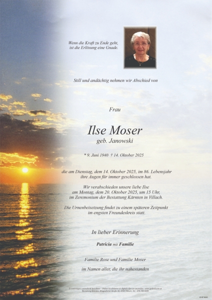 Parte von Ilse Moser