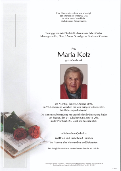 Parte von Maria Kotz