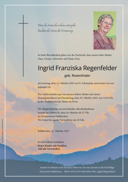 Parte von Ingrid Franziska  Regenfelder