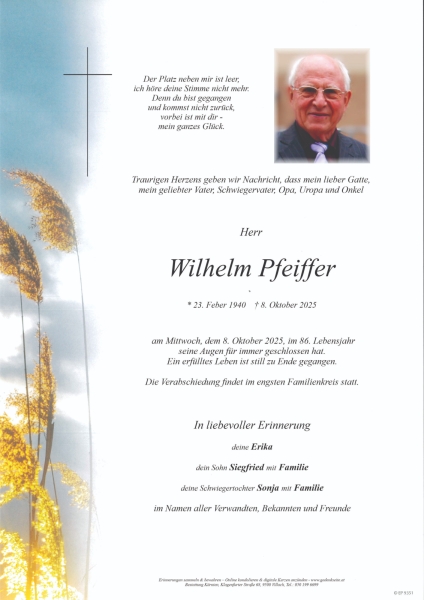 Parte von Wilhelm  Pfeiffer