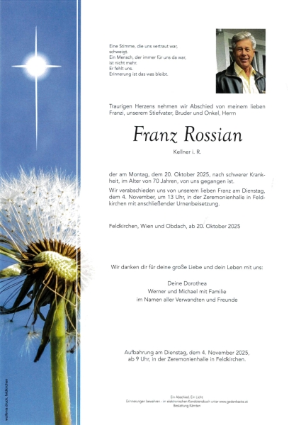 Parte von Franz Rossian