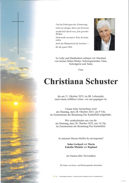Parte von Schuster Christiana