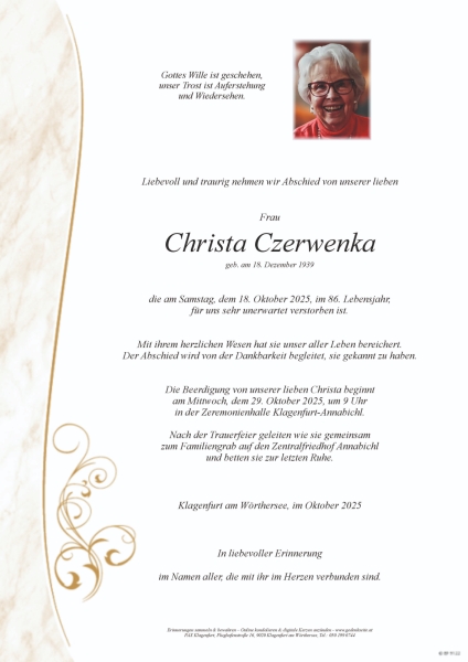 Parte von Christa Czerwenka