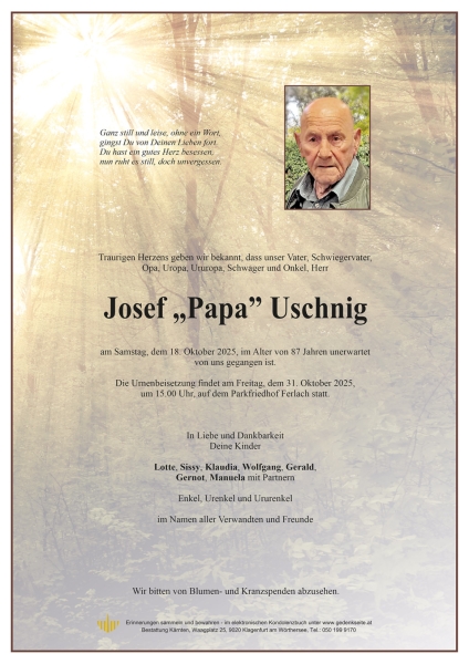 Parte von Josef "Papa" Uschnig