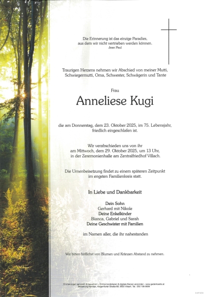 Parte von Anneliese Kugi