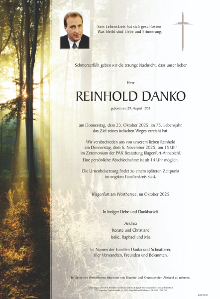 Parte von Reinhold Leopold Danko