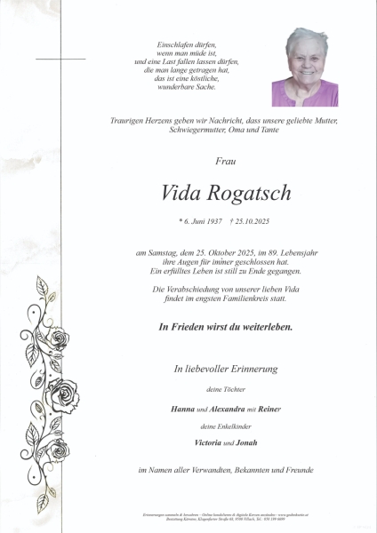 Parte von Vida Rogatsch