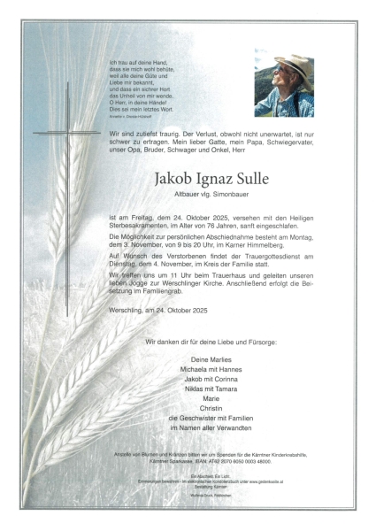 Parte von Jakob Sulle