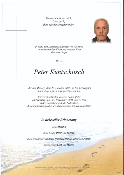 Parte von Peter  Kuntschitsch
