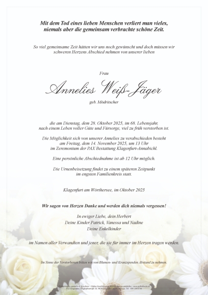 Parte von Annelies Weiß-Jäger