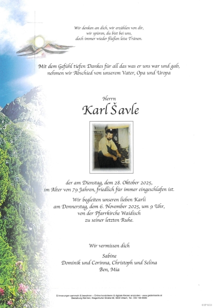 Parte von Karl Šavle