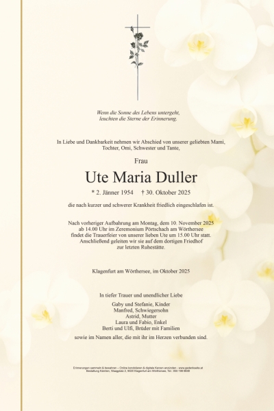 Parte von Ute Maria Duller