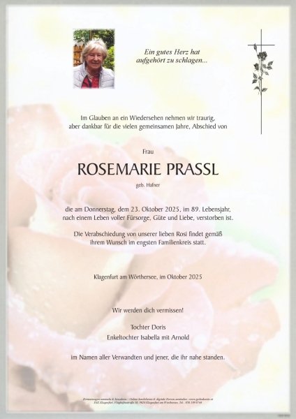 Parte von Rosemarie Prassl
