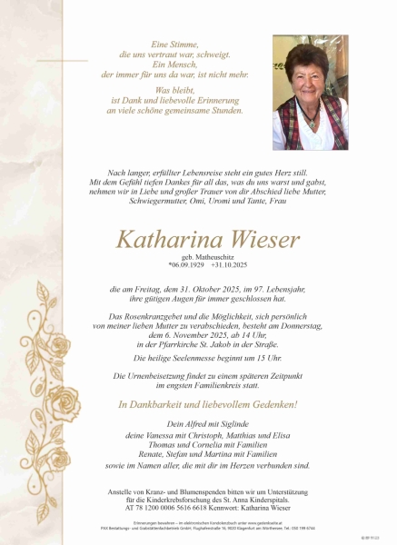 Parte von Katharina  Wieser