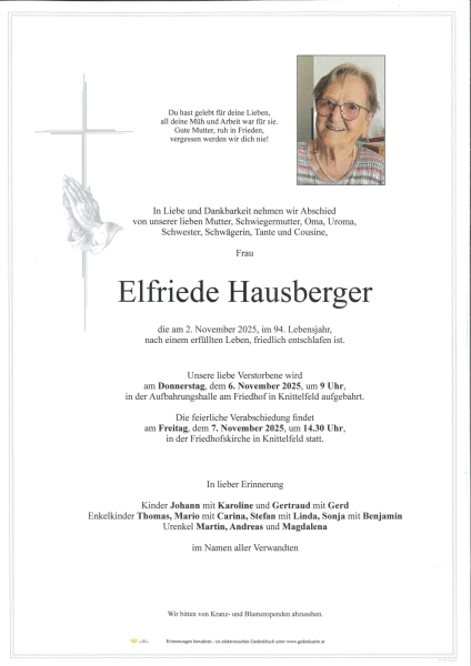 Parte von Elfriede Hausberger