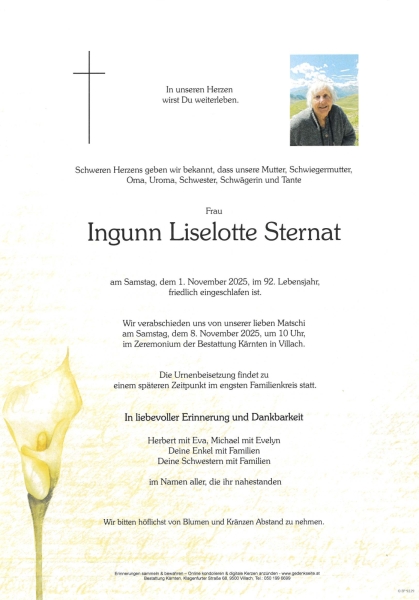 Parte von Ingunn Liselotte Sternat