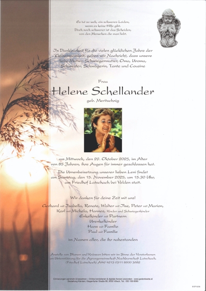 Parte von Helene Schellander