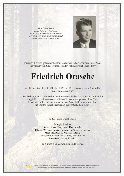 Parte von Friedrich Orasche