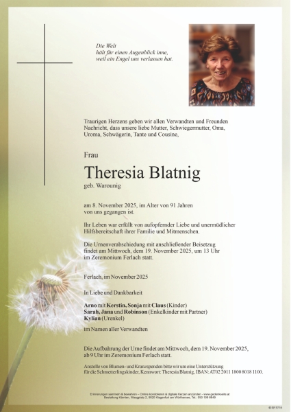 Parte von Theresia  Blatnig