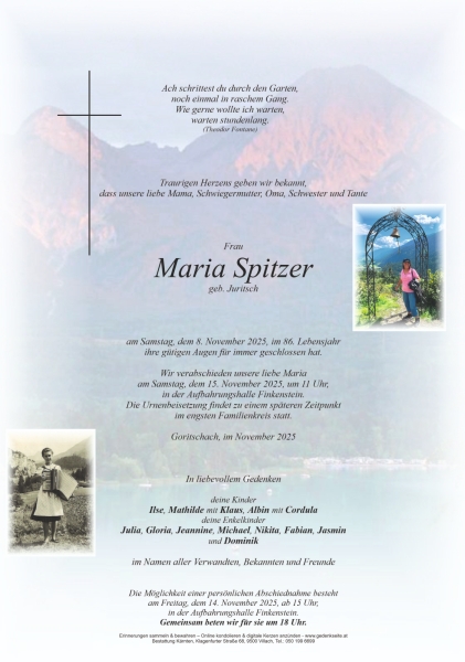 Parte von Maria Spitzer