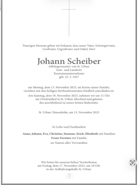 Parte von Johann  Scheiber 