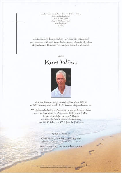 Parte von Kurt Wöss