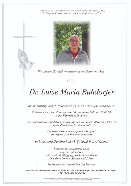 Parte von Luise Maria  Ruhdorfer