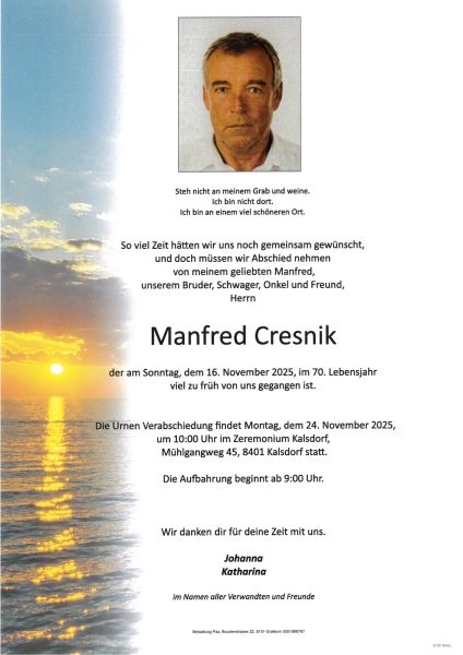 Parte von Manfred Cresnik