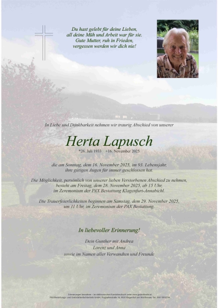 Parte von Herta Lapusch
