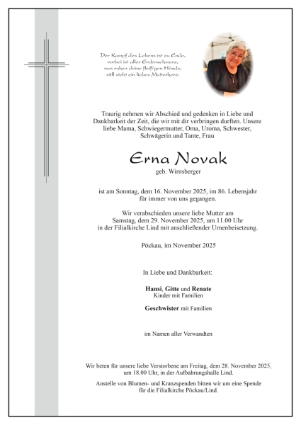 Parte von Erna Novak