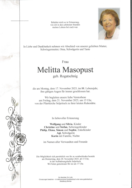Parte von Melitta Masopust
