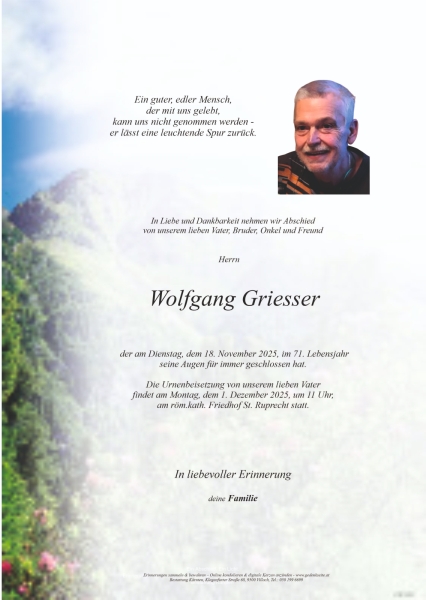 Parte von Wolfgang  Griesser
