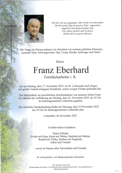 Parte von Franz Eberhard