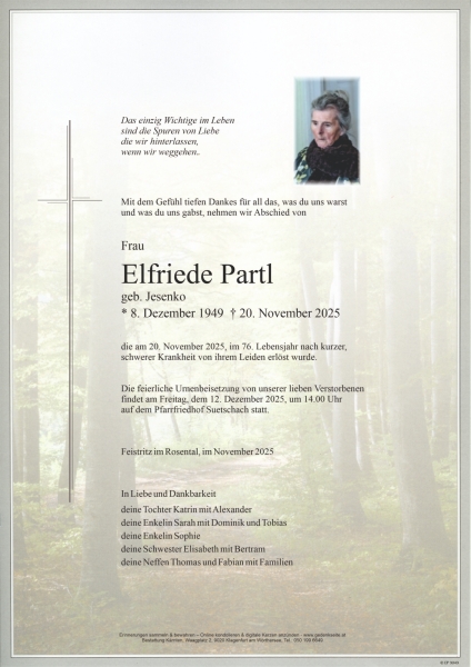 Parte von Elfriede Partl