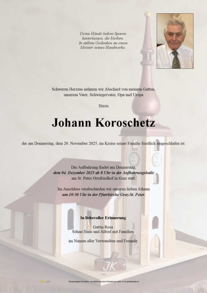 Parte von Johann Koroschetz