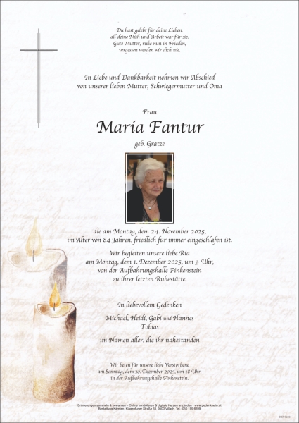 Parte von Maria Fantur