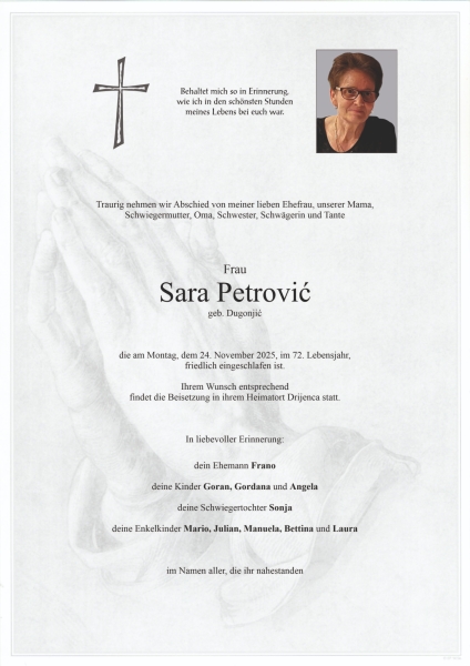 Parte von Sara Petrović