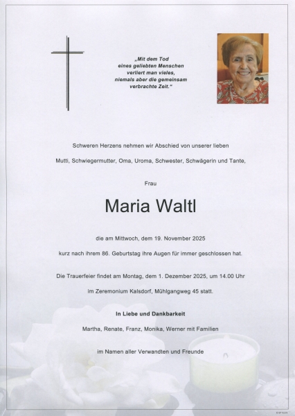 Parte von Maria Waltl