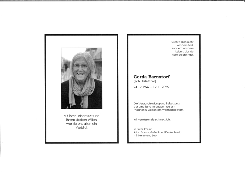 Parte von Gerda Barnstorf