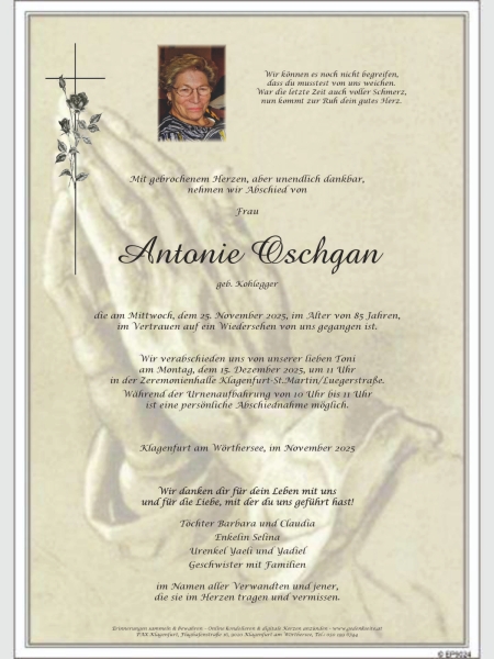 Parte von Antonie  Oschgan 